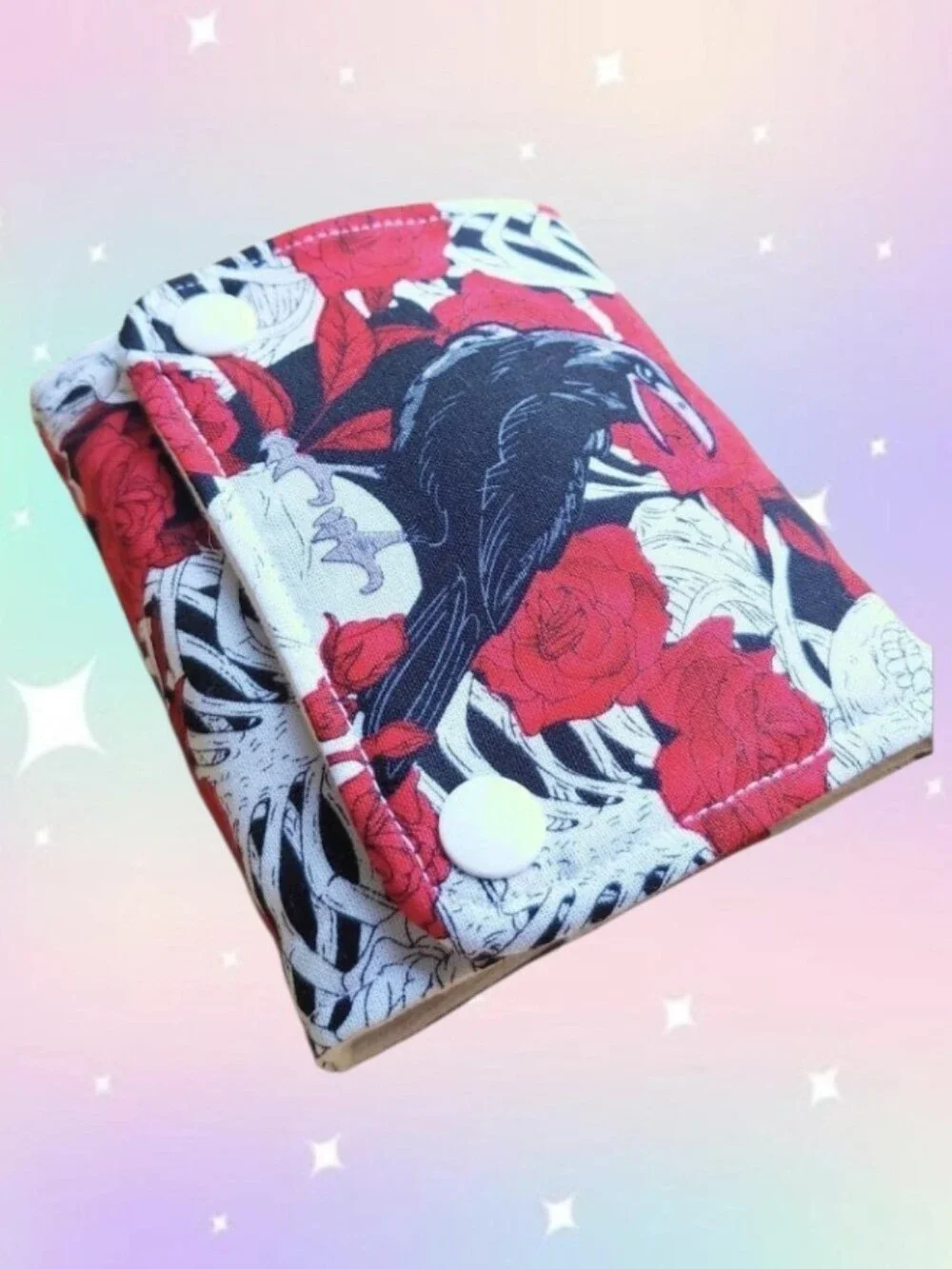 Essential Oil Roller Bottle Wallet - Skulls Crows Roses